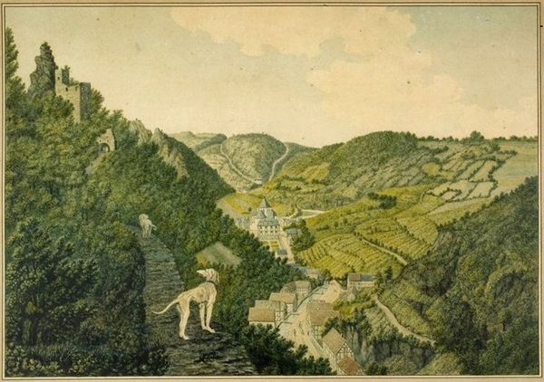 Blick auf Burg Are und Altenahr (1820)