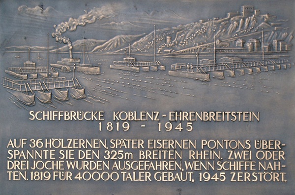 Gedenktafel Schiffbrücke Koblenz