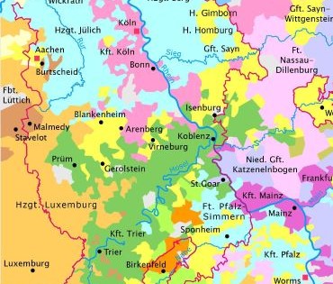 Territorien im Rheinland 1789