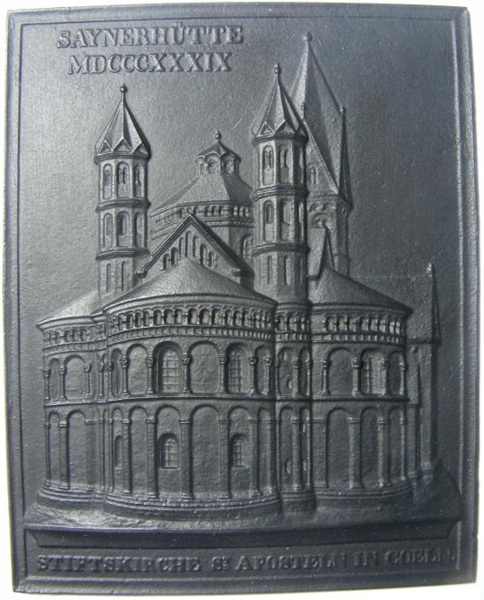 Sayner Neujahrsplakette 1839, Stiftskirche St. Aposteln Köln