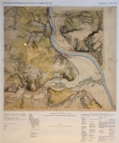 Tranchot-Karte des Rheinlandes Blatt 112 Remagen von 1803-1820