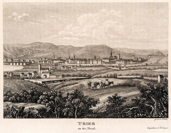 Trier an der Mosel um 1840